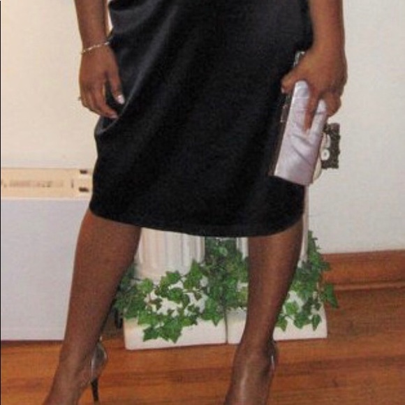 Navy backless evening dress - Picture 2 of 7